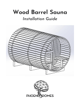 PHOENIX DOMES Wood Barrel Sauna Installation guide