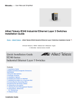 Allied Telesis IE340 Industrial Ethernet Layer 3 Switches Installation guide