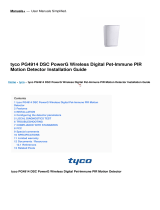 Tyco PG4914 DSC PowerG Wireless Digital Pet-Immune PIR Motion Detector Installation guide