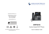 Grandstream GRP2616 Installation guide