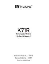 irocks K71R Rechargeable Wireless Mechanical Keyboard Installation guide