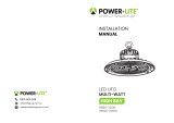 Power-Lite POWER-LITE HB80-120W UFO 80W-120W LED High Bay Light Installation guide