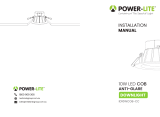 Power-Lite POWER-LITE ID10WCOB-CC 10W LED COB ANTI-GLARE Downlight Installation guide