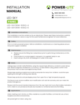 Power-Lite POWER-LITE LED-SKY36W-60SQ-4 LED Sky Panel Light Installation guide