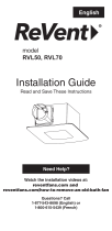 ReVent RVL50 Installation guide