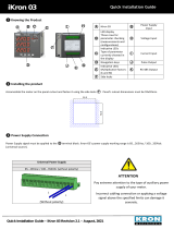 KRON MEDIDORES iKron 03 Installation guide