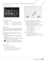 Control4 T4 Series In-Wall Touchscreen Installation guide