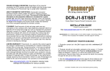 Panamorph DCR-J1-ST Installation guide