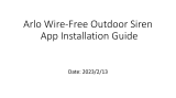 Arlo Wire-Free Outdoor Siren App Installation guide