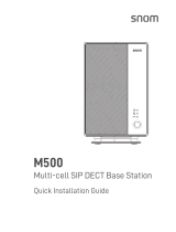 Snom M500 Multi-Cell SIP DECT Base Station Installation guide