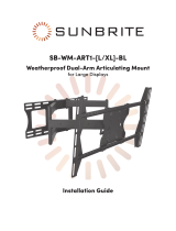 SunBrite SB-WM-ART1-[L/XL]-BL Weatherproof Dual Arm Articulating Mount Installation guide