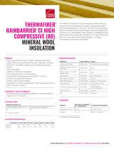 Owens Corning Thermafiber Rainbarrier Ci High Compressive Insulation Installation guide