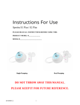 Spectra – S2 Plus Electric Breast Milk Pump Operating instructions