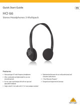 Behringer Stereo Headphones 3-Multipack User manual
