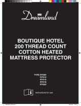Dreamland Boutique Hotel 200 Thread Count Cotton Heated Mattress Protector User manual