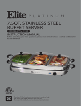 Elite STAINLESS STEEL BUFFET SERVER User manual