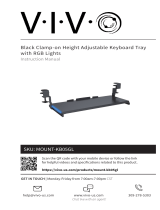 Vivo ‎MOUNT-KB05HB Black Clamp-on Height Adjustable Keyboard Tray User manual