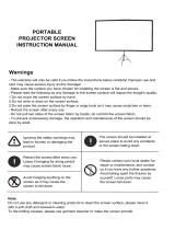 Karlo Portable Projector Screen User manual