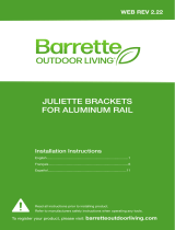 Barrette Outdoor Living Juliette Brackets For Aluminum Rail User manual