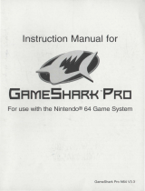 Nintendo Game Shark Pro 64 Game System User manual