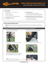 Gallagher 20W-40W Solar Panel Kit User manual