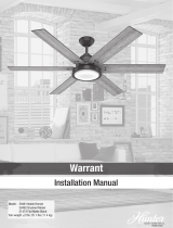 Hunter 59461 Warrant Fan 60 Inch Noble Bronze User manual