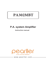 pearller PA302MBT system Amplifier User manual