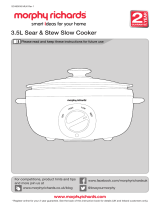 Morphy Richards 3.5L Sear and Stew Slow Cooker User manual