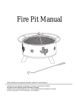 TIRAMISU 30 inch W x 20 inch H Round Steel Wood Burning Fire Pit User manual