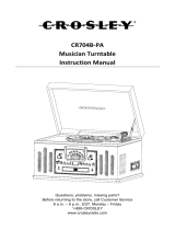 Crosley CR704B-PA Musician Turntable User manual