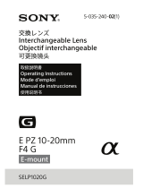 Sony SELP1020G User manual