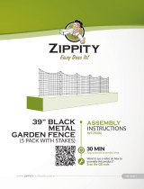 Zippity Outdoor Products Black Metal Garden Fence User manual