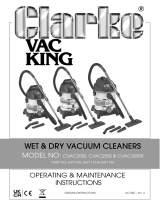 Clarke CVAC20SS WET & DRY VACUUM CLEANERS User manual