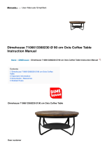 DIMEhouse 7106613368230 Ø 90 cm Oxis Coffee Table User manual