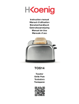 H Koenig H-Koenig TOS14 4-Slice Toaster User manual