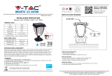 V TAC V-TAC VT-983 Solar LED Stand Light User manual