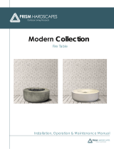 PRISM HARDSCAPES Modern Collection Fire Table User manual