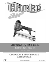Clarke Air AIR STAPLE/NAIL GUN CSN-1D User manual