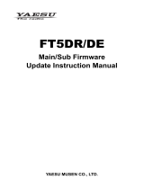 YAESU FT5DR/DE Main/Sub Firmware User manual