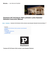 Paulmann 947.36 Exterior Wall Luminaire Lanka Seawater Resistant User manual