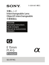 Sony SEL15F14G User manual