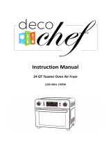 deco chef 120V 60Hz 1700W 24 QT Toaster Oven Air Fryer User manual