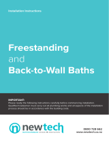 Newtech Freestanding and Back to Wall Baths User manual