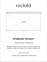 ROCK D Projector Screen User manual
