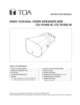 TOA CS-761BS-B, CS-761BS-W 60W 2 Way Coaxial Horn Speaker User manual