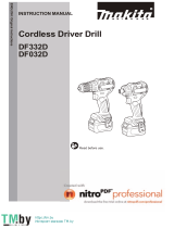 Makita DF332D, DF032D Cordless Driver Drill User manual