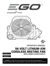 EGO FN1800/FN1800-FC 56 Volt Lithium-Ion Cordless Misting Fan User manual