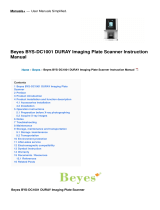 BEYES BYS-DC1001 DURAY Imaging Plate Scanner User manual