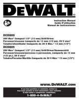 DeWalt DCD800B User manual