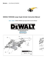 DeWalt DWE490 Large Angle Grinder User manual